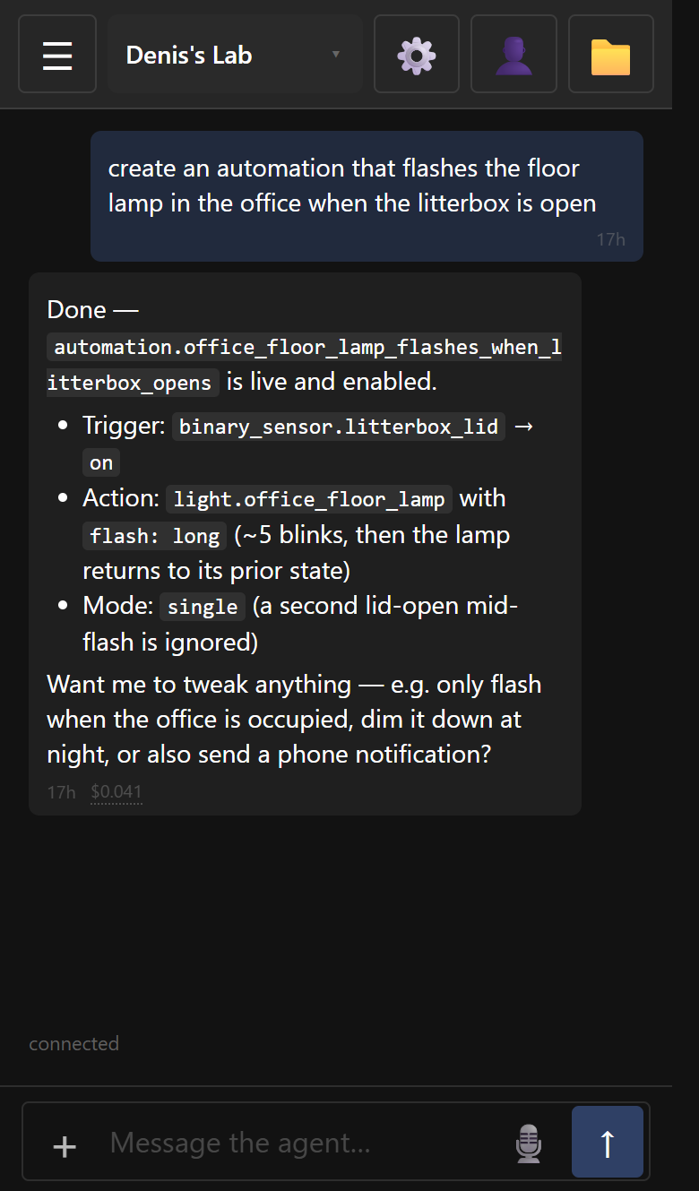 BananaClaw chat UI on a phone